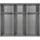 MID.YOU Schwebetürenschrank Graphit, Grau, Schwarz, Glas, 270x208x65 cm, BQ - Bündnis für Qualität, Made in Germany, DIN EN ISO 9001, umfangreiches Zubehör erhältlich, in verschiedenen Größen erhältlich, Schlafzimmer, Kleiderschränke, Schwebetürenschränke