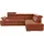 exxpo - sofa fashion Ecksofa Kunstleder 2-Sitzer Braun