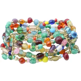 COLLEZIONE ALESSANDRO Rainbow Armband aus Glas bunt Größe onesize