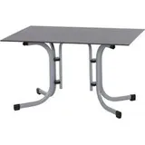 Siena Garden Sola Klapptisch 120 x 80 x 71 cm silber/dark stone