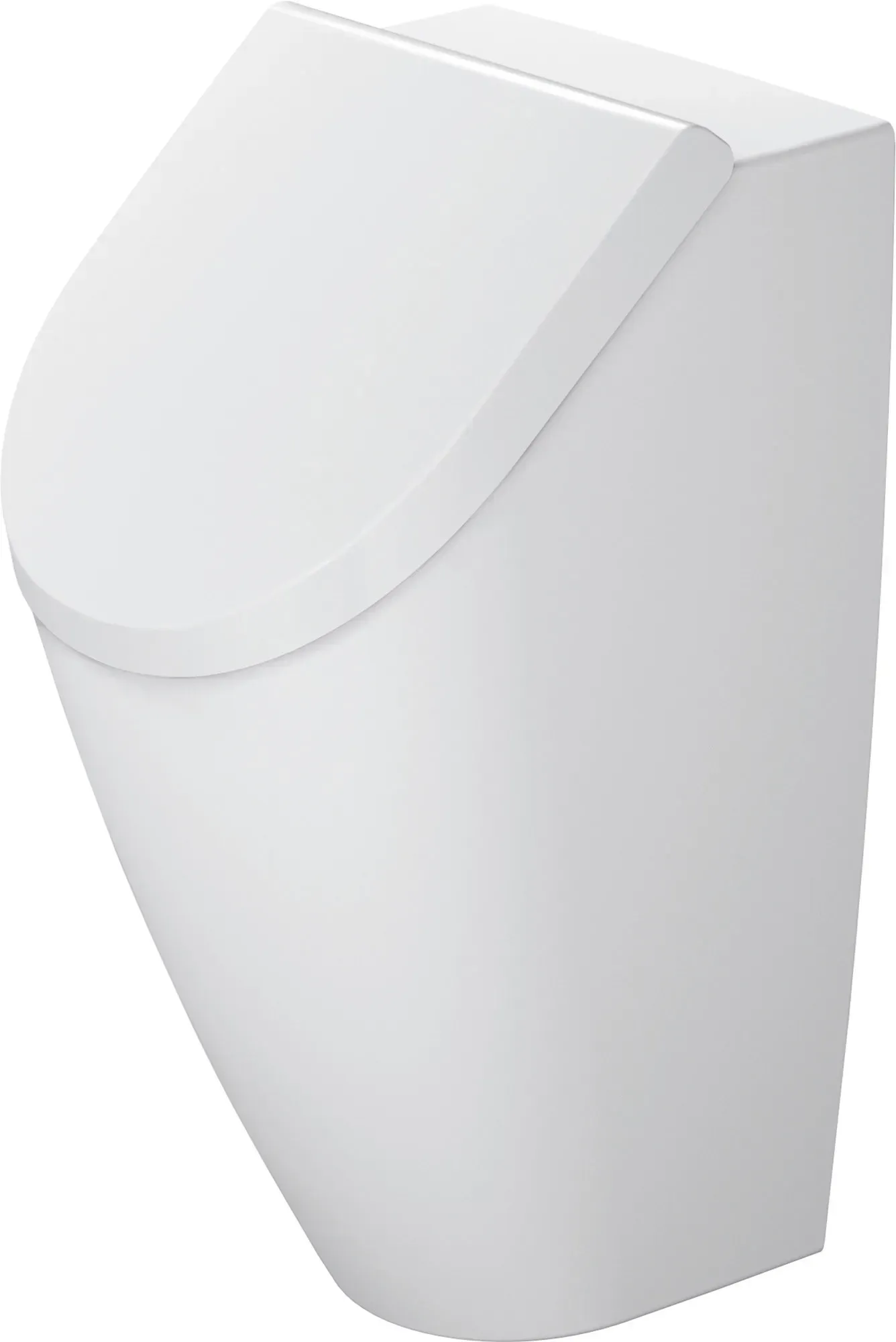 Urinal ME by Starck rimless, Weiß/Weiß Seidenmatt, Zulauf hinten, 0,5L, für Deckel