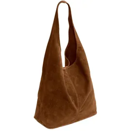CASPAR Modell No.767 Shopper Wildleder Cognac