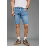Arizona Jeansshorts ARIZONA, Herren, Gr. 40, N-Gr, bleached, Denim/Jeans, Obermaterial: 78% Baumwolle, 21% Polyester, 1% Elasthan, unifarben, regular fit kniefrei, Jeans Jeansshorts, gerade geschnittenes Bein, Regular Fit Passform