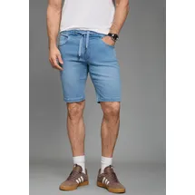 Arizona Jeansshorts ARIZONA, Herren, Gr. 40, N-Gr, bleached, Denim/Jeans, Obermaterial: 78% Baumwolle, 21% Polyester, 1% Elasthan, unifarben, regular fit kniefrei, Jeans Jeansshorts, gerade geschnittenes Bein, Regular Fit Passform