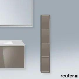 Duravit L-Cube Regalelement vertikal, Flannel Grey Hochglanz