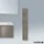Duravit L-Cube Regalelement vertikal, Flannel Grey Hochglanz