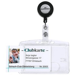 10 DURABLE Namensschilder mit Jojo 8,5 x 5,4 cm