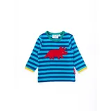 Toby Tiger Langarmshirt mit Triceratops Applikation in blau | Gr.: 86