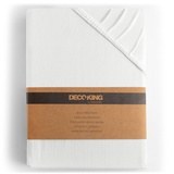 DecoKing Spannbettlaken 140x200 160x200 cm 100% gekämmte Baumwolle Weiß Spannbetttücher Jersey Boxspringbett Amber 140 x 200 160 x 200