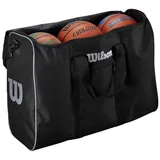 Wilson Unisex-Adult 6 Ball TRAVEL Bag Fußballtasche, Black/Silver, ONE Size