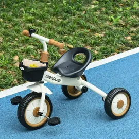 aiyaplay Dreirad Kinderfahrrad mit Verstellbarer Sitz, Fahrradkorb, Kinderrad für 2-5-Jahre Weiß
