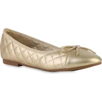 VAN HILL Damen Klassische Ballerinas in Gold - Gold