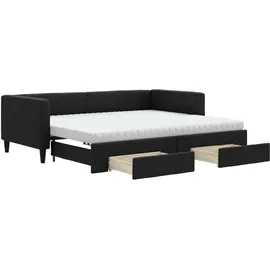 vidaXL Tagesbett 90 x 190 cm Schwarz