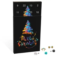 Piercing Adventskalender mit Ohrschmuck, Fake-Septum Fake Plug Labret & Barbells