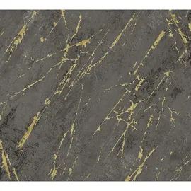 A.S. Création Marmoroptik Vliestapete 10 m x 0,53 m 300 g Gold/Grau/Schwarz 388175