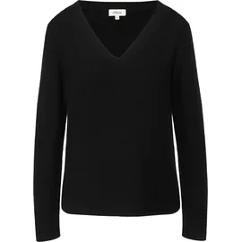s.Oliver Gerippter Strickpullover Schwarz 38