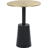 Beliani Beistelltisch gold schwarz rund 36 cm