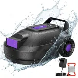 redroad Poolroboter 2026 Neu S2 Poolroboter bis 200 150 Min 8000 LPH/50.000mAh, (Geeignet für Poolböden sowie Aufstell- und eingelassene Schwimmbecken), IPX8/18° Steigwinkel/Lange Laufzeit/Selbstparkend/150 Min./2 Jahre schwarz