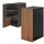 Yamazaki Beistellschrank Metall 24 x 60 x 36 cm schwarz 2 Fächer