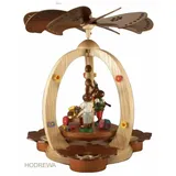 Osterpyramide natur 28cm NEU  Tischpyramide Erzgebirge Holz Frühlingspyramide