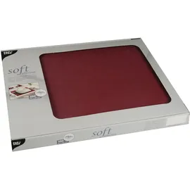 Papstar Papstar, 100 Tischsets, stoffähnlich, Vlies "soft selection" 30 cm x 40 cm bordeaux,