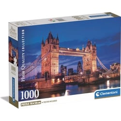 Clementoni Puzzle Clementoni Puzzle 1000 pieces Compact Tower Bridge w nocy (1000 Teile)
