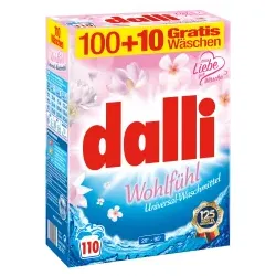 dalli Waschmittel Wohlfühl, Pulver, 110 WL 528479 , 1 Packung = 7,15 kg, für ca. 110 Waschladungen