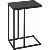 Woltu - Beistelltisch Kaffeetisch Couchtisch Sofatisch Nachttisch Betttisch Laptoptisch, Gestell Aus Metall, Tischplatte Aus Mdf, 45x25x63,5cm(bxtxh), Schwarz