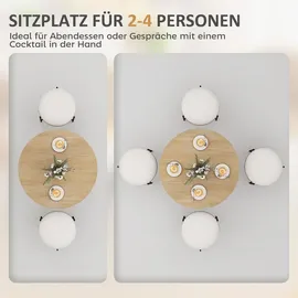 Homcom Küchentisch 80 x 75 x 80 cm braun