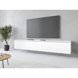 INOSIGN Lowboard Vera, Breite 180 cm mit besonderer Strukturfront, stehend und hängend weiß