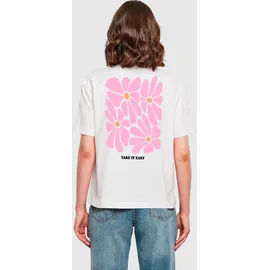 miss tee Take It Easy Flowers Weiß 4XL
