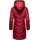 Marikoo Damen Wintermantel Warmer Steppmantel lang mit Verstellbarer Kapuze Armasa Dark Red Gr. S - S