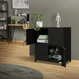 ML-Design Aktenschrank 75 x 40 x 80,5 cm Schwarz