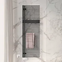 Kermi Credo Half round-E Badheizkörper 1800 x 600 mm schwarz