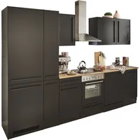 BASIC by Balculina Küchenzeile Jazz 310 cm schwarz