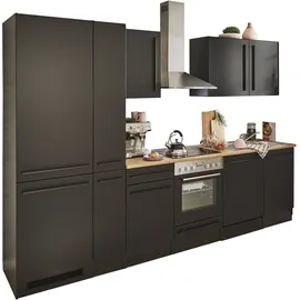 BASIC by Balculina Küchenzeile Jazz 310 cm schwarz