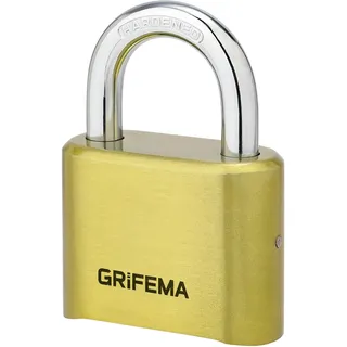 GRIFEMA Zahlenschloss 4 Stellig-Vorhängeschloss Wetterfest Frostsicher,Schloss mit Zahlencode Zinklegierung,Robust,Sicher, Schlösser für Spind, Schuppen, Schule, Fitnessstudio,1Pack, Gold