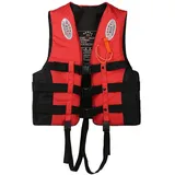 Schwimmwesten für Erwachsene, Rettungsweste, Auftriebsweste Erwachsene 25-120Kg, Life Jacket Adult, schwimmhilfe, Rot, XL