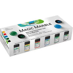 6 KREUL Magic Marble Marmorierfarben farbsortiert 6 x 20,0 ml