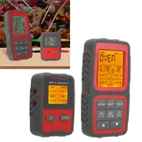 Hochpräzises Drahtloses Fleischthermometer Mit Lcd-temperaturanzeige, 4 Sonden, Alarmfunktion Und Voreingestellter Temperatur.