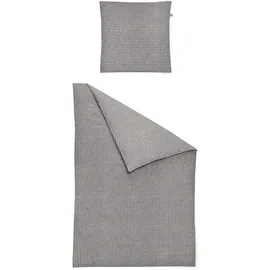 IRISETTE Mink 8872 Gestreift Silber 155 x 220 cm + 80 x 80 cm