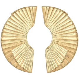 ELLI PREMIUM Ohrstecker Hänger Fächer Form Trend gold 925 1