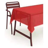 texpot Tischdecke 140 x 180 cm oval rot Gartendecke mit Saum abwaschbar Gartentischdecke Balkon Terrasse wetterfest
