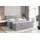 altdecor Boxspringbett mit Fußteil, H4 Matratze und Topper - 160x200 cm - MILTIO-Z - Hellgrau Samt - Polsterbett mit Bettkasten und Lattenrost, Be... - Hellgrau