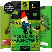 amaringa games gmbh Gourmet Criminelle Mord durch Gartenzwerg Krimidinner Partyspiel