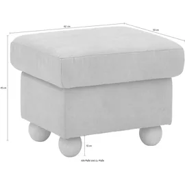 Home Affaire Hocker Milano Vintage Polyester 62 x 45 x 50 cm Grau