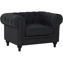 Sessel CHESTERFIELD Stoff Graphitgrau