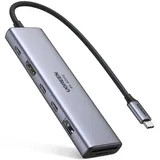 UGREEN REVODOK 7-in-1 4K@60HZ HDMI DOCK, Andocken, Dock, Grau, SD - Grau