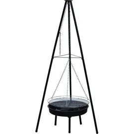 Garden Pleasure Schwenkgrill 155 cm Stahl Schwarz