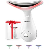 ushisou Gesichtsmassagegerät Gegen Falten Gesicht Massagegerät: Face Gerät EMS 4 LED Farben Gua Sha Elektrisch - 45°C Wärme Massagegerät - 3 einstellbare Intensitätsstufen Face Lifting Massager für Anti Aging